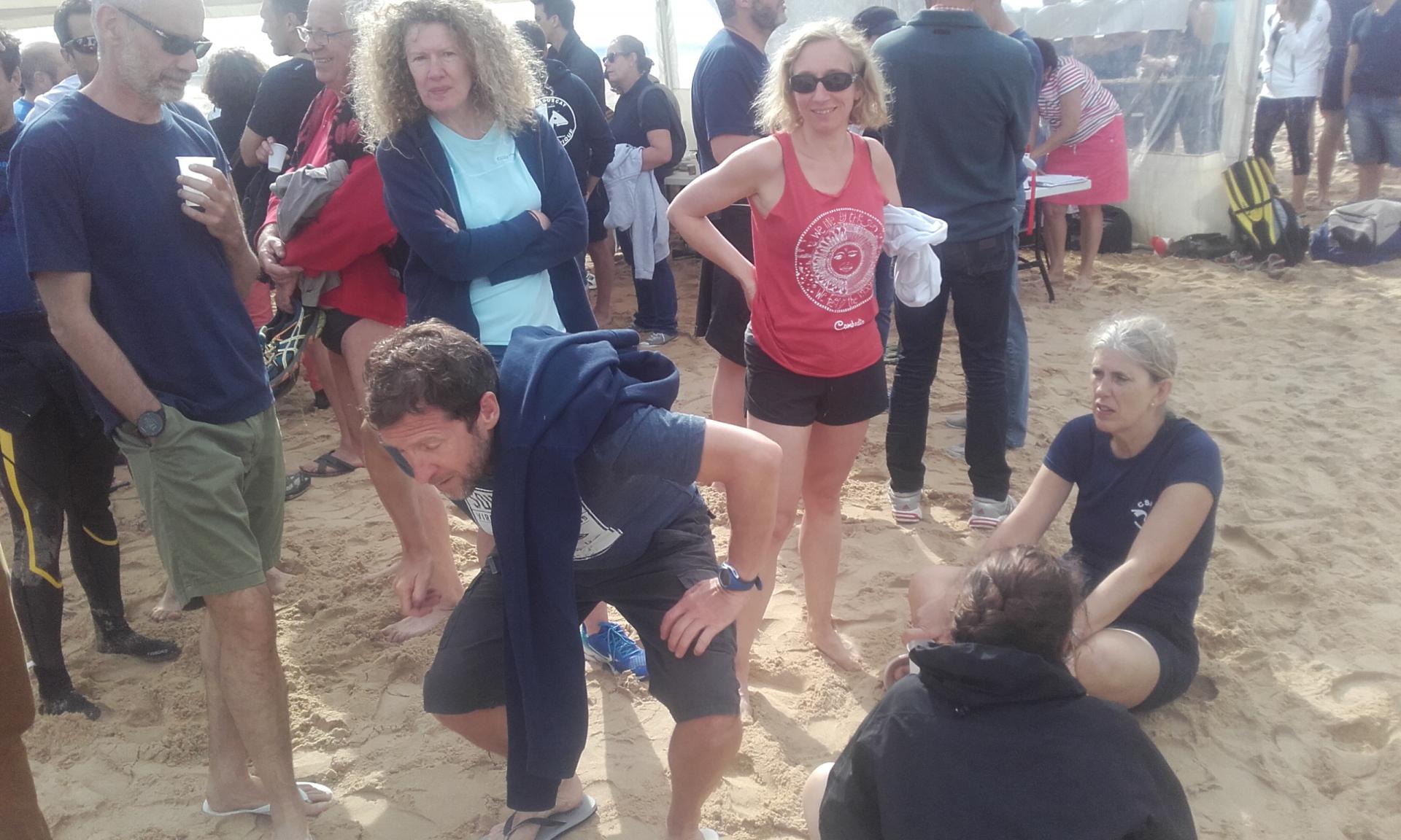 Gilles nous un Haka d'après course.