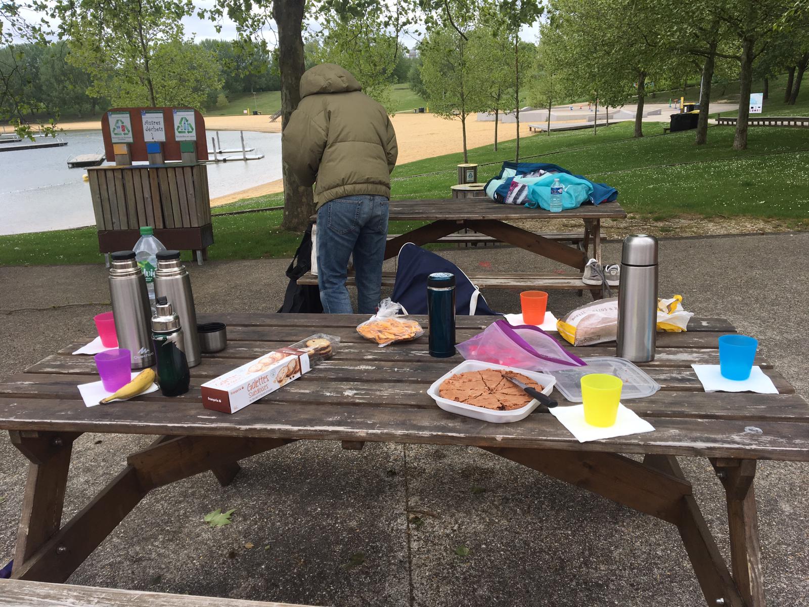 Le moment convivial d'apres nage